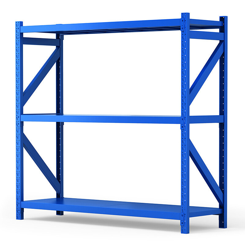Three Layers Medium Duty Wide Span Shelving / 500 Kg Metal Storage Shelves