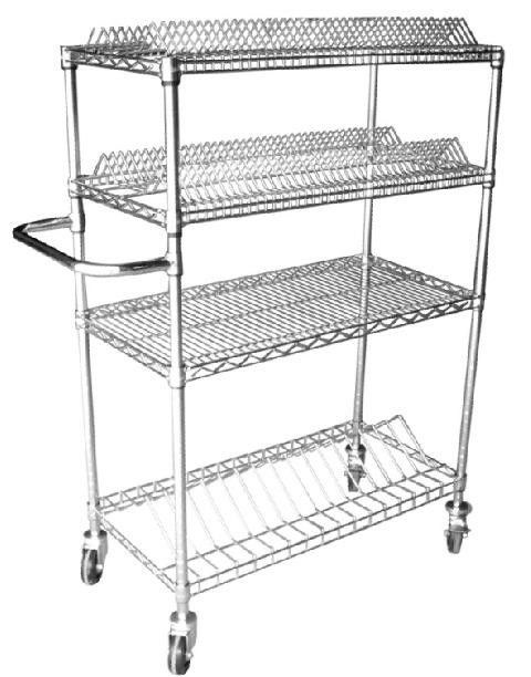 Conductive Reel  Industrial Wire Shelving With Wheels Electroplate Surface Treatment