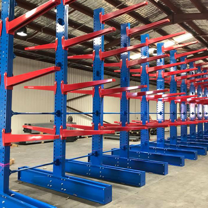 Heavy Duty Steel Storage Cantilever Pallet Racking For Wood Factory