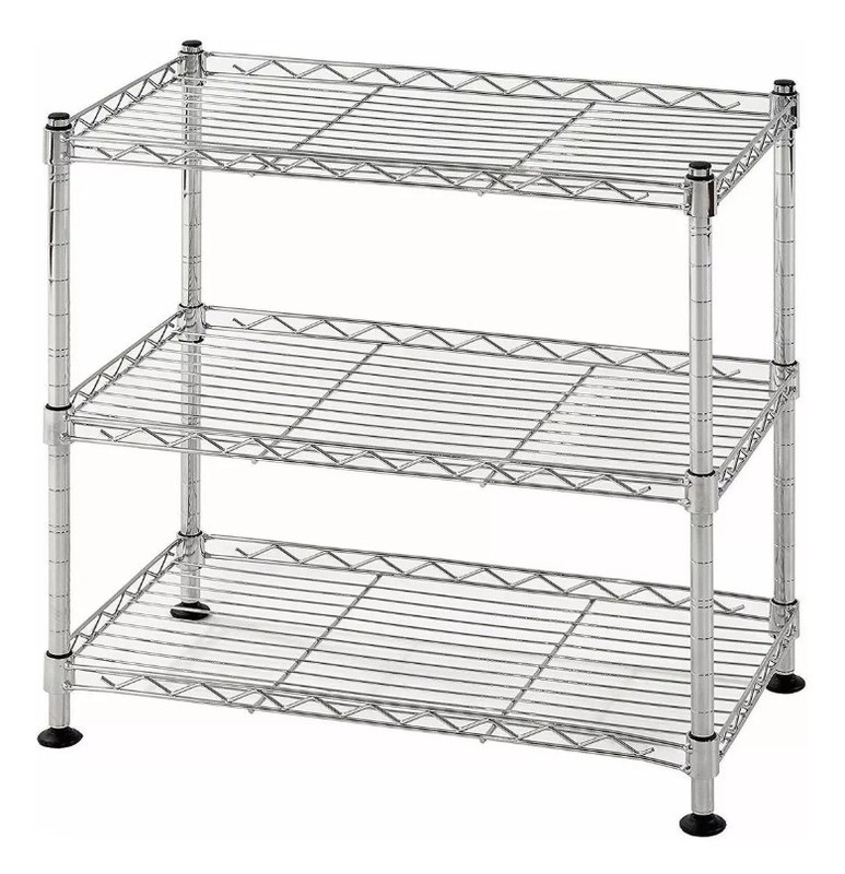 3 Tier Lightweight Home Wire Shelving Rack Unit Garage Storage Organizer
