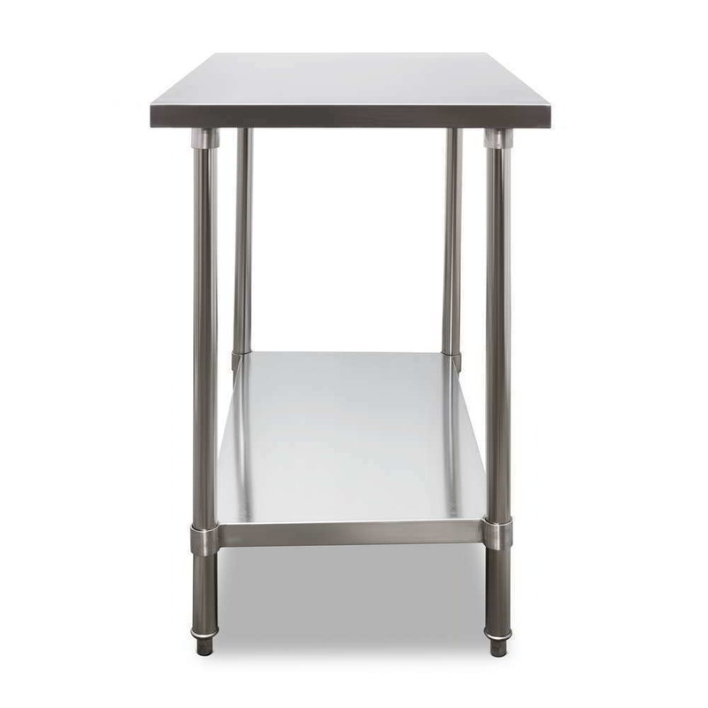 Dry Store Stainless Steel Workbench With Shelves / Undershe Commercial Work Table