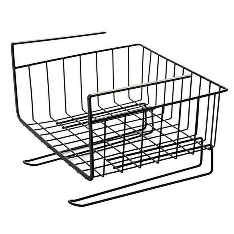 Under Cabinet Hanging Shelf Wire Basket Organizer For Cabinet Extra Storage Space